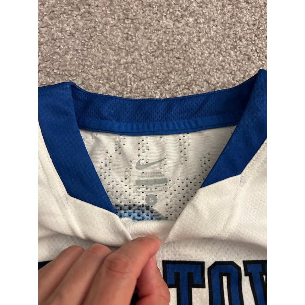 Nike Boys Town Basketball Jersey Mens Small White Blue #12‎ Excellent Sleeveless - Picture 5 of 7